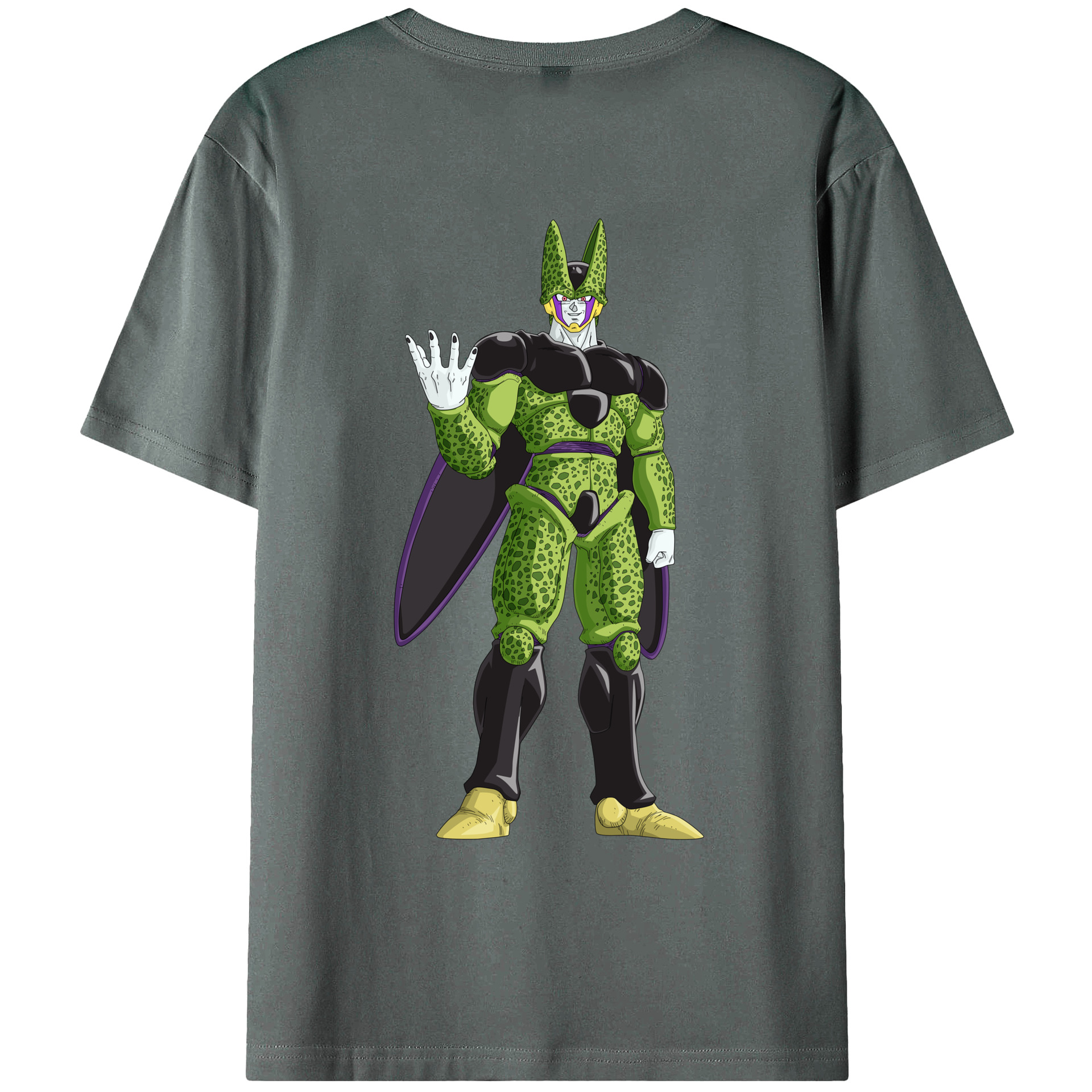 （画像用） ドラゴンボール セル DRAGON BALL Cell 綿100％ メンズ半袖Tシャツ（バックプリント） 通気性
